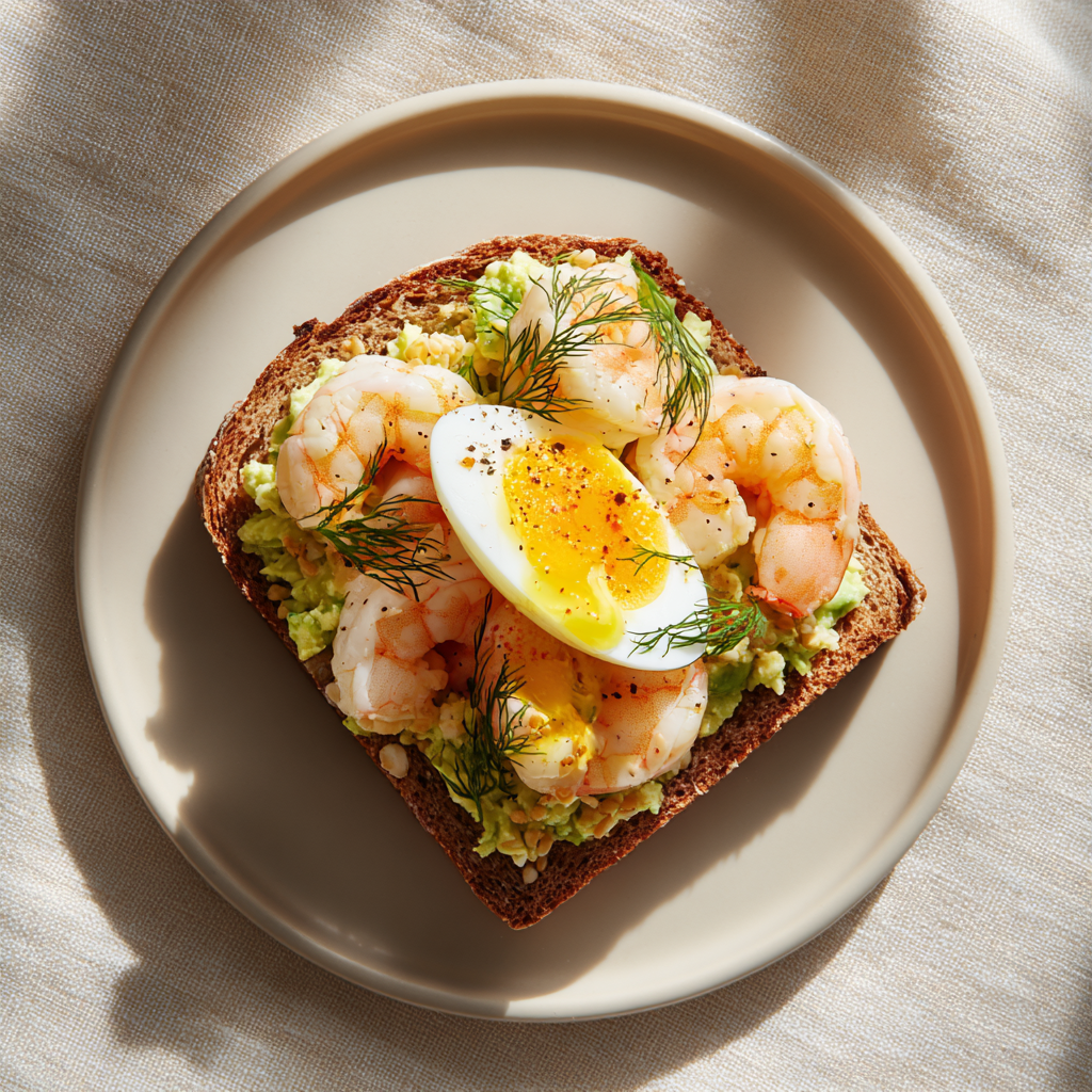 High-Protein Shrimp & Avocado Toast