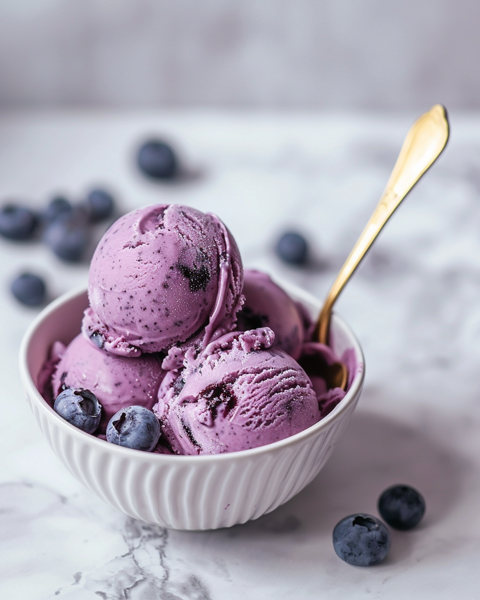 Protein Blueberry Ice Cream