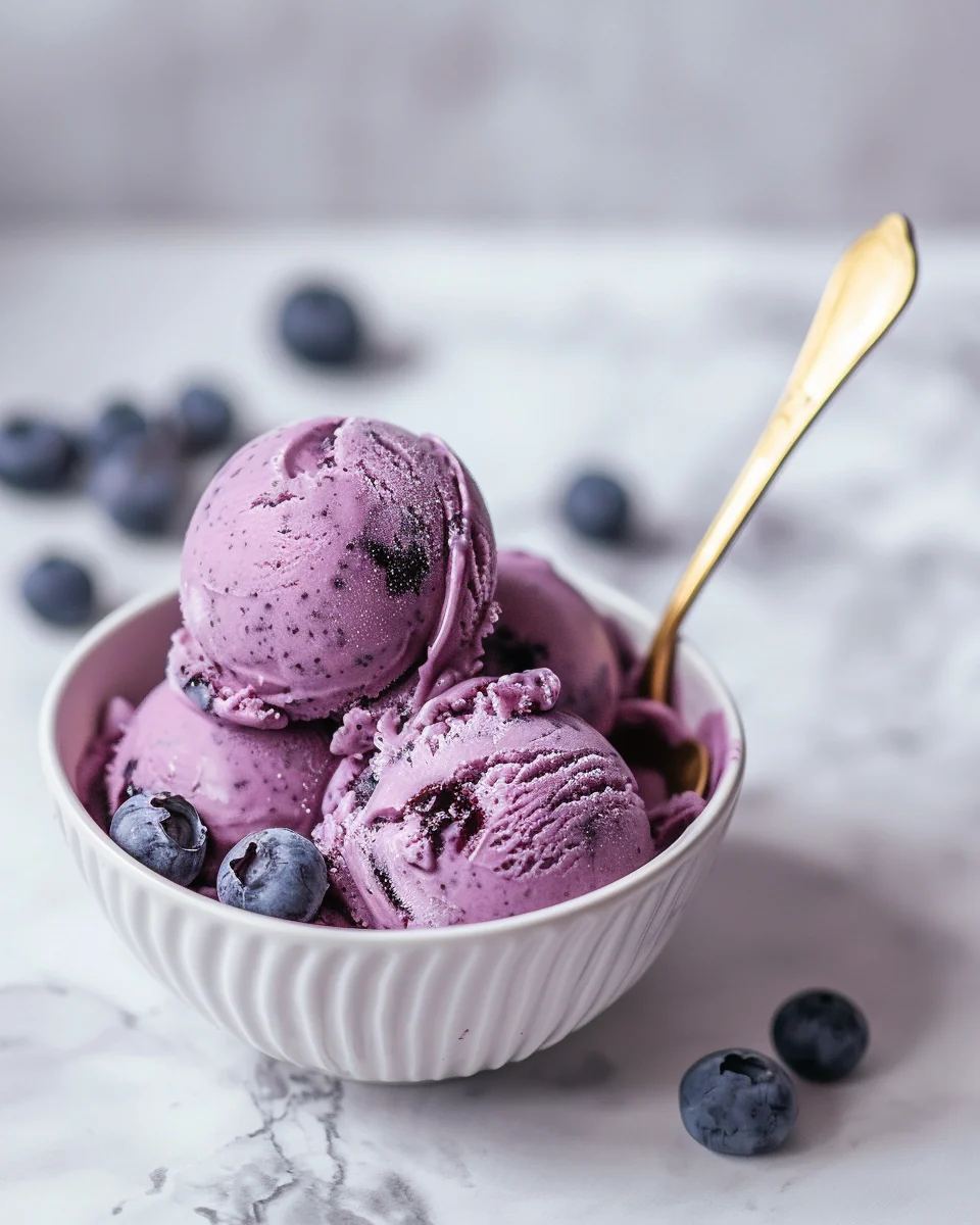 Protein Blueberry Ice Cream