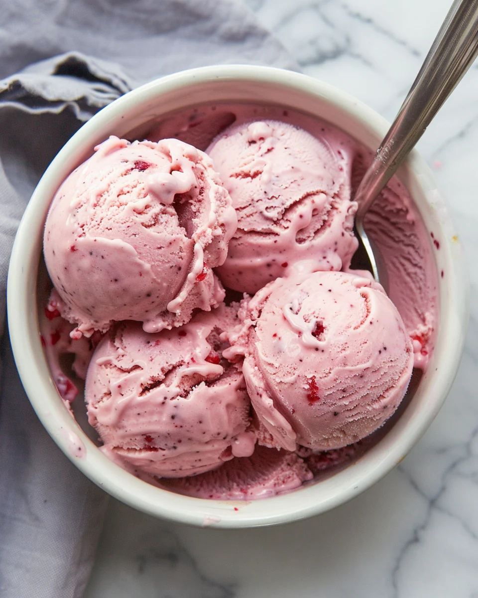 Raspberry-Orange Banana Ice Cream