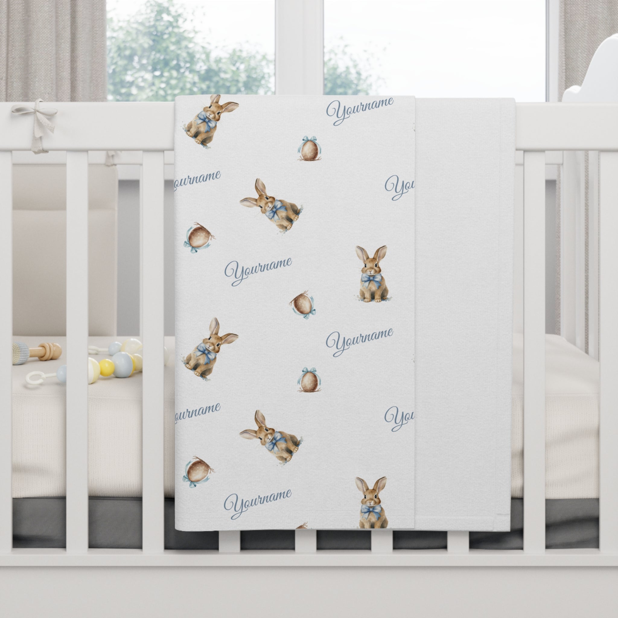 Rabbit with Bow Unisex Blanket