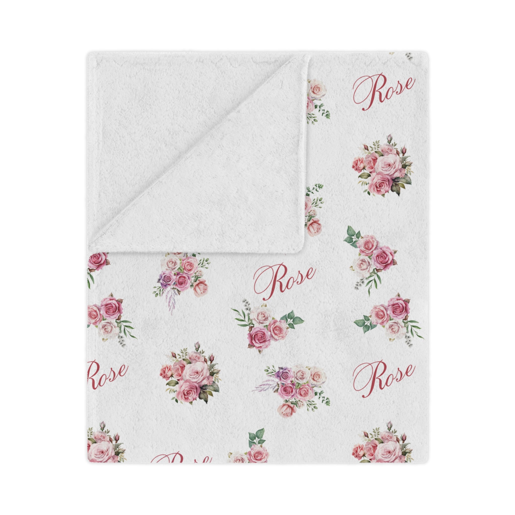 Light Pink Rose Girl Minkey Blanket