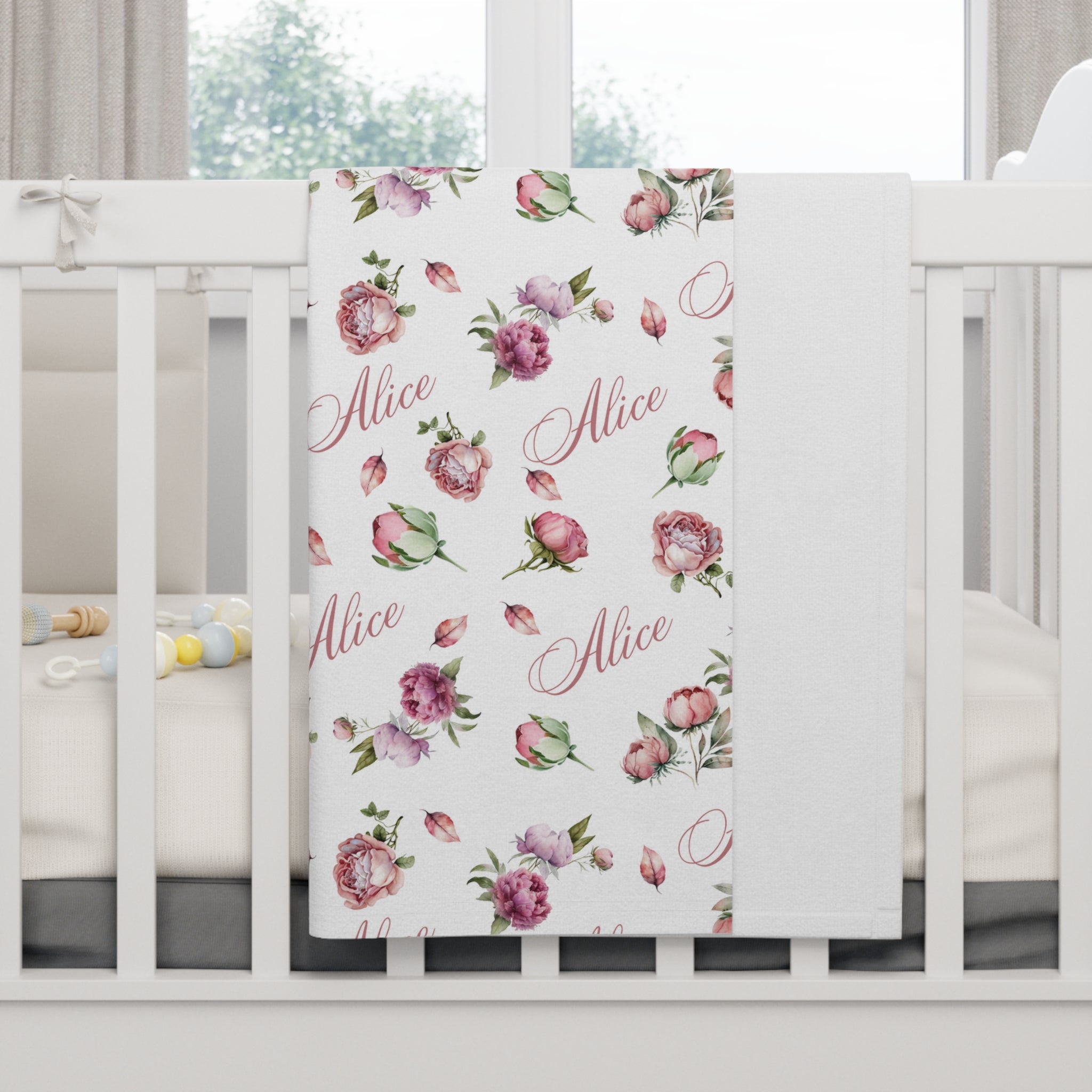 Pink Peonies Blanket