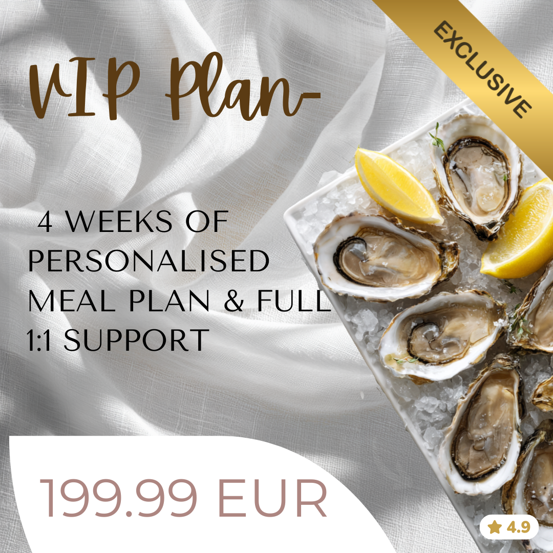 VIP PLAN – 4 Weeks of Personalised Meal Plan & Full 1:1 Support